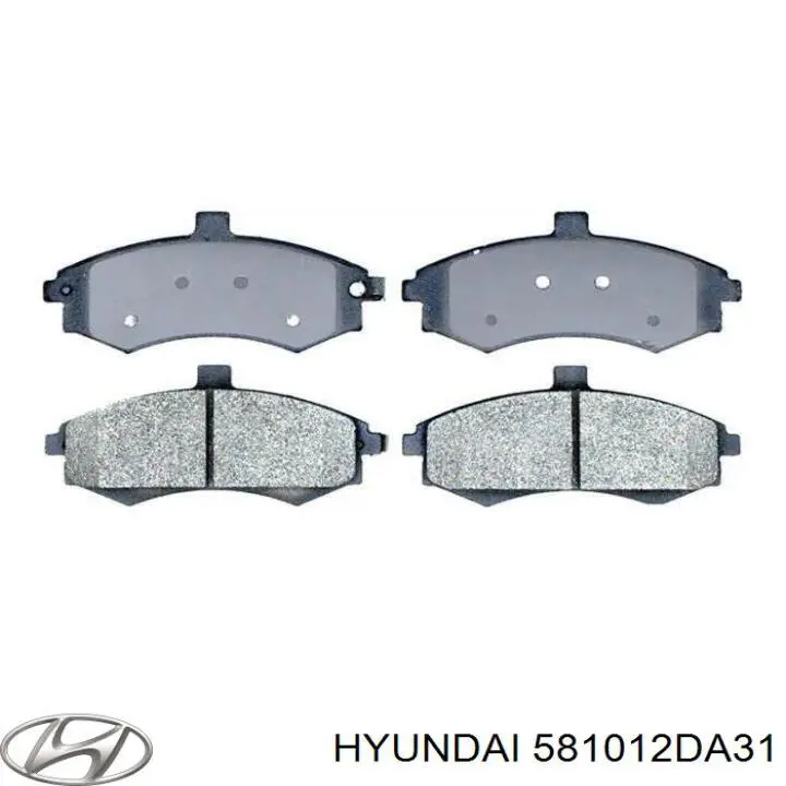 Передние тормозные колодки 581012DA31 Hyundai/Kia