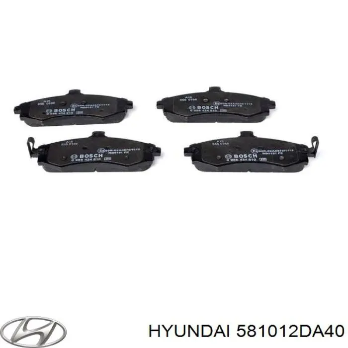 581012DA40 Hyundai/Kia колодки тормозные передние дисковые