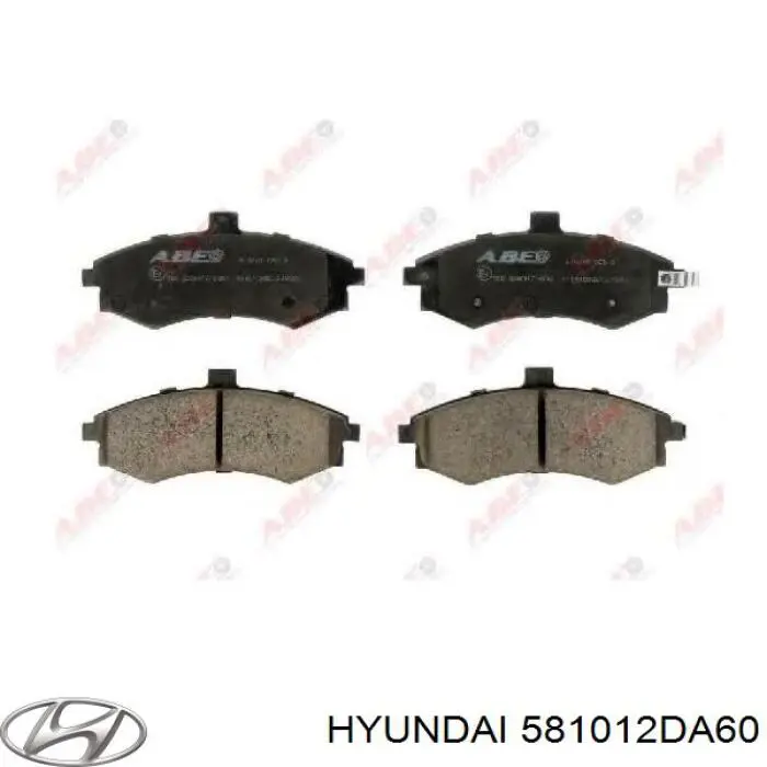 581012DA60 Hyundai/Kia колодки тормозные передние дисковые