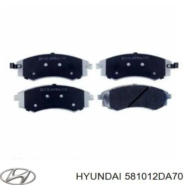 581012DA70 Hyundai/Kia колодки тормозные передние дисковые