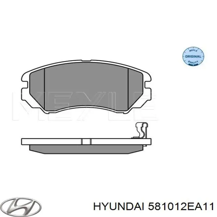 Sapatas do freio dianteiras de disco Hyundai/Kia 581012EA11 preço, a partir de 54,60 USD