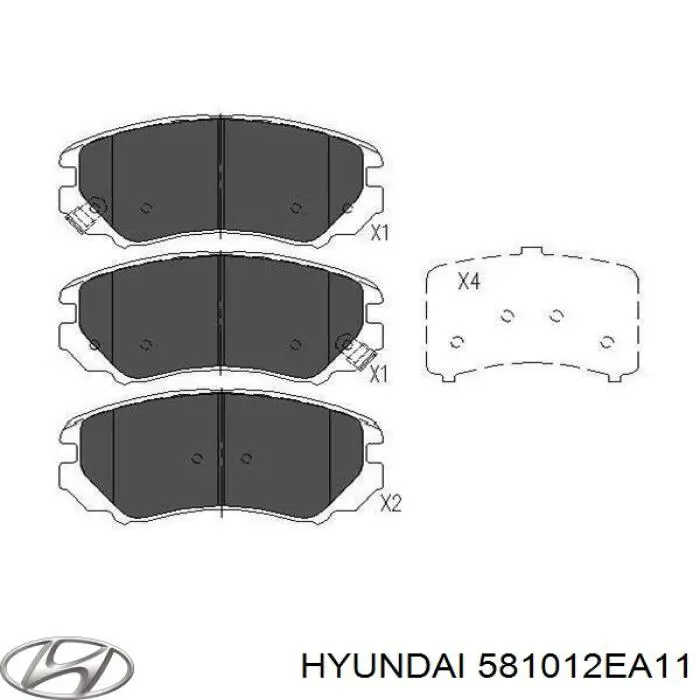 Compre 581012EA11 Hyundai/Kia Sapatas do freio dianteiras de disco