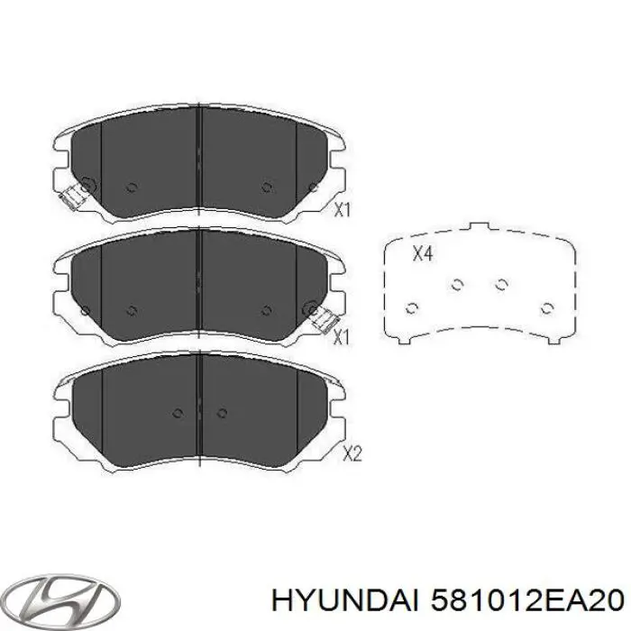 581012EA20 Hyundai/Kia передние тормозные колодки