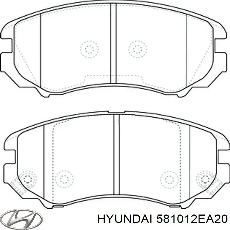 Передние тормозные колодки 581012EA20 Hyundai/Kia