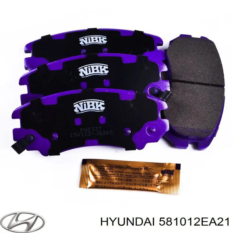 Передние тормозные колодки 581012EA21 Hyundai/Kia