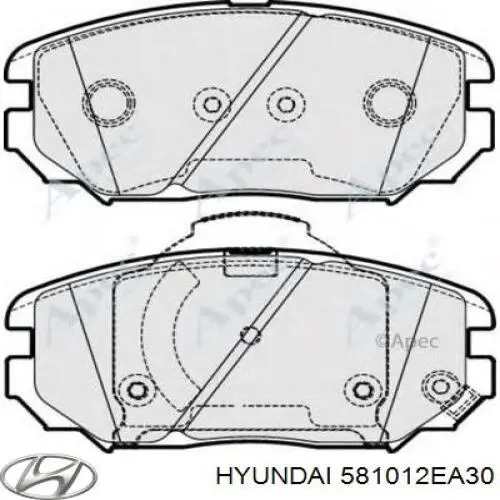 Колодки Hyundai/Kia 581012EA30 цена, от 24.74 USD
