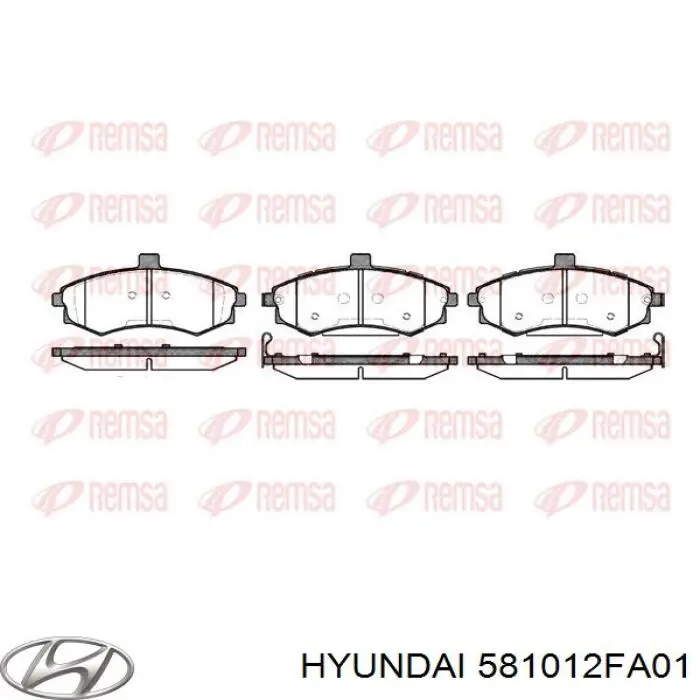 Передние тормозные колодки 581012FA01 Hyundai/Kia