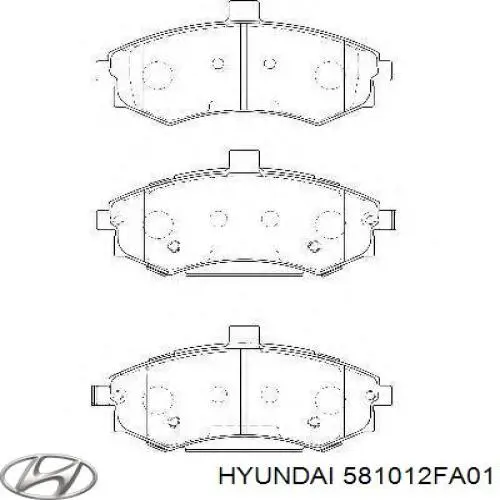 Тормозные колодки Hyundai/Kia 581012FA01