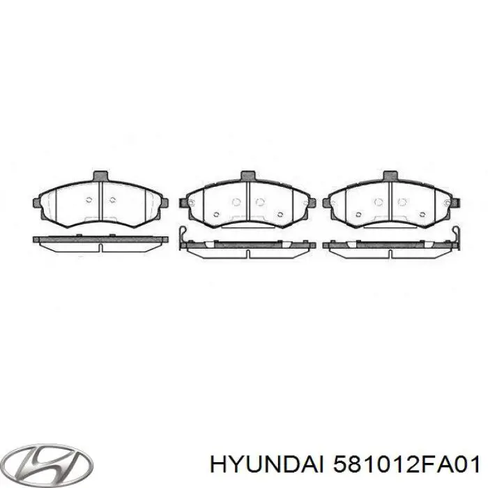 Передние тормозные колодки 581012FA01 Hyundai/Kia