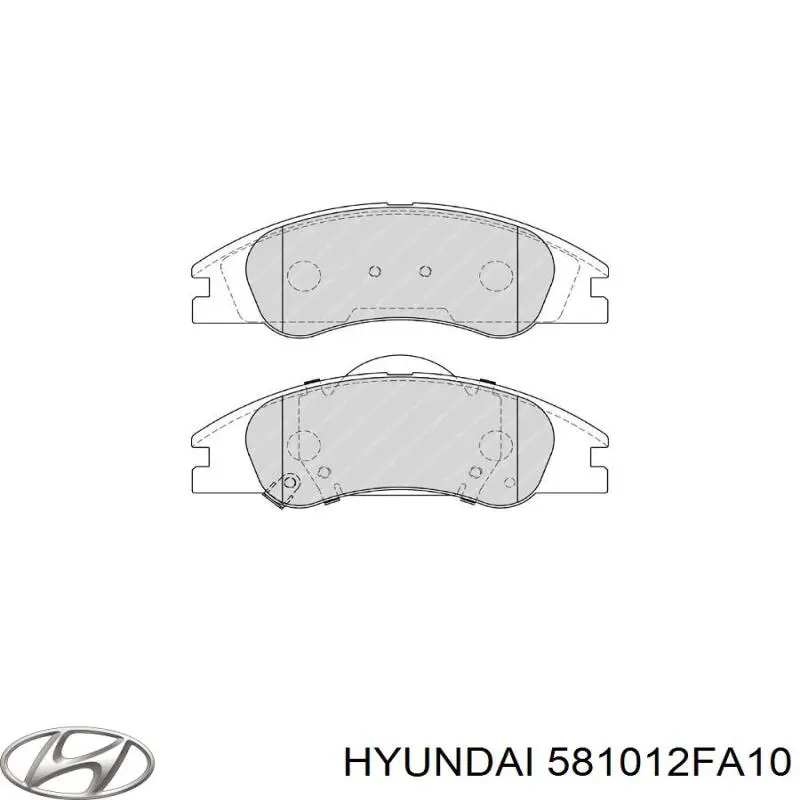 Передние тормозные колодки 581012FA10 Hyundai/Kia