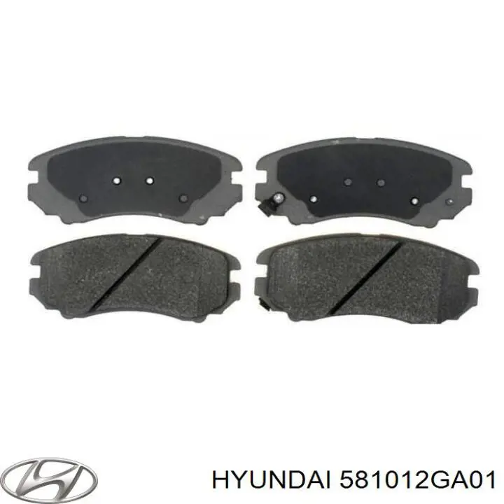 581012GA01 Hyundai/Kia передние тормозные колодки