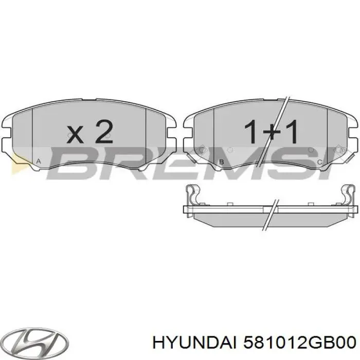 Колодки Hyundai/Kia 581012GB00 цена, от 15.41 USD