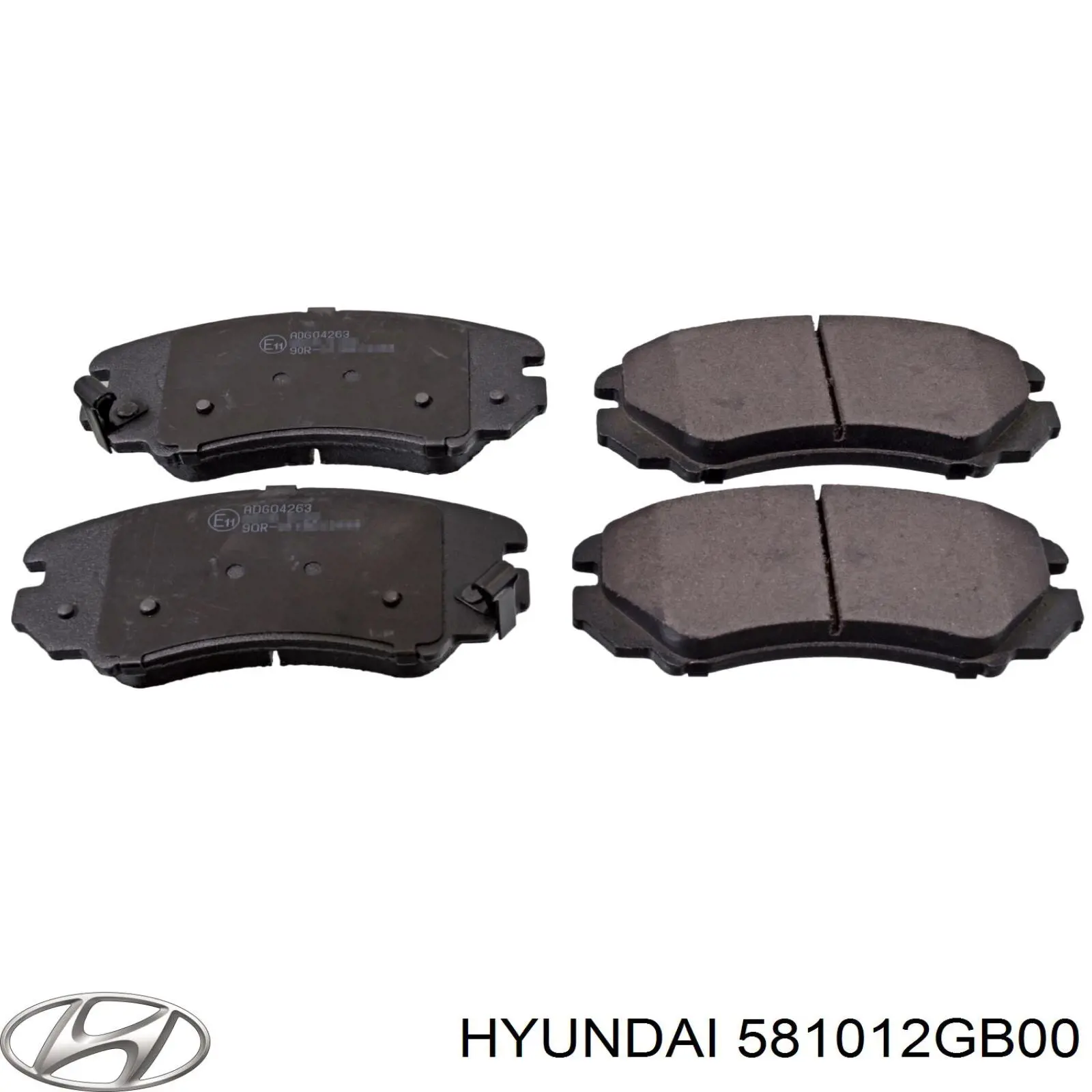 Передние тормозные колодки 581012GB00 Hyundai/Kia