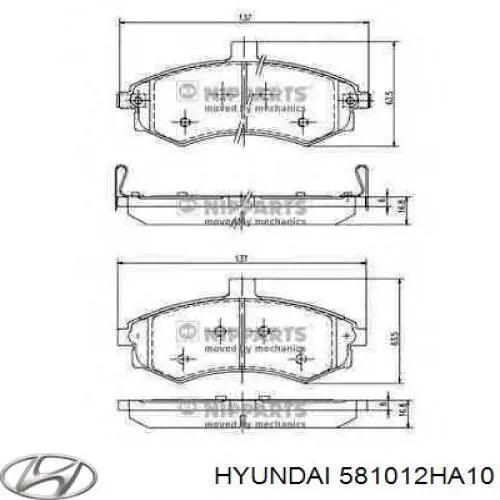 Sapatas do freio dianteiras de disco Hyundai/Kia 581012HA10 preço, a partir de 54,60 USD