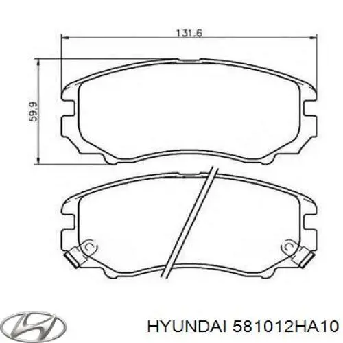 Compre 581012HA10 Hyundai/Kia Sapatas do freio dianteiras de disco