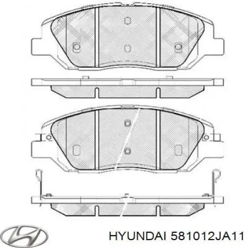 Передние тормозные колодки 581012JA11 Hyundai/Kia