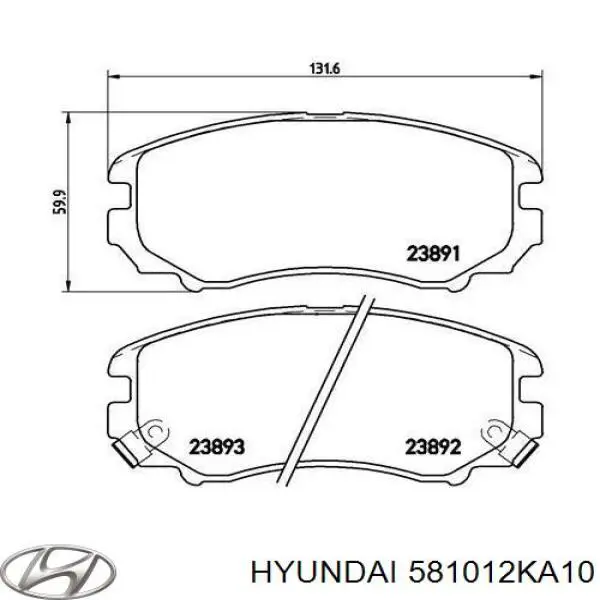 Compre 581012KA10 Hyundai/Kia Sapatas do freio dianteiras de disco