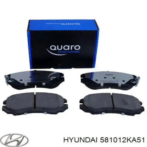 581012KA51 Hyundai/Kia передние тормозные колодки