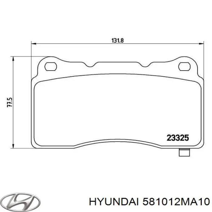 Колодки Hyundai/Kia 581012MA10 цена, от 59.43 USD
