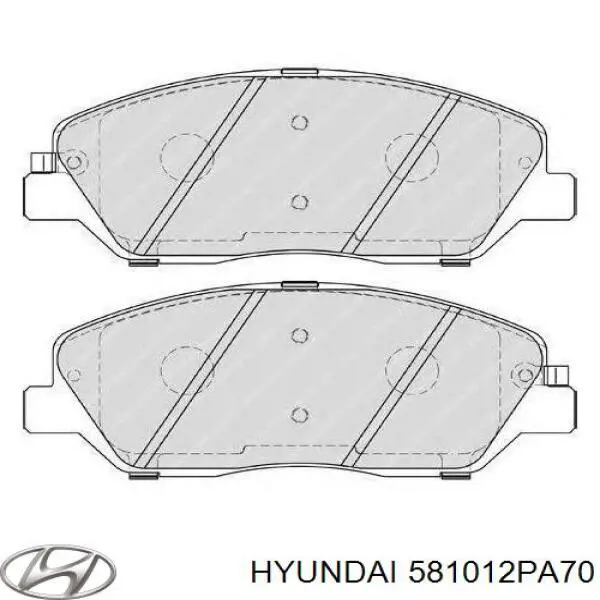 Купить 581012PA70 Hyundai/Kia Колодки тормозные