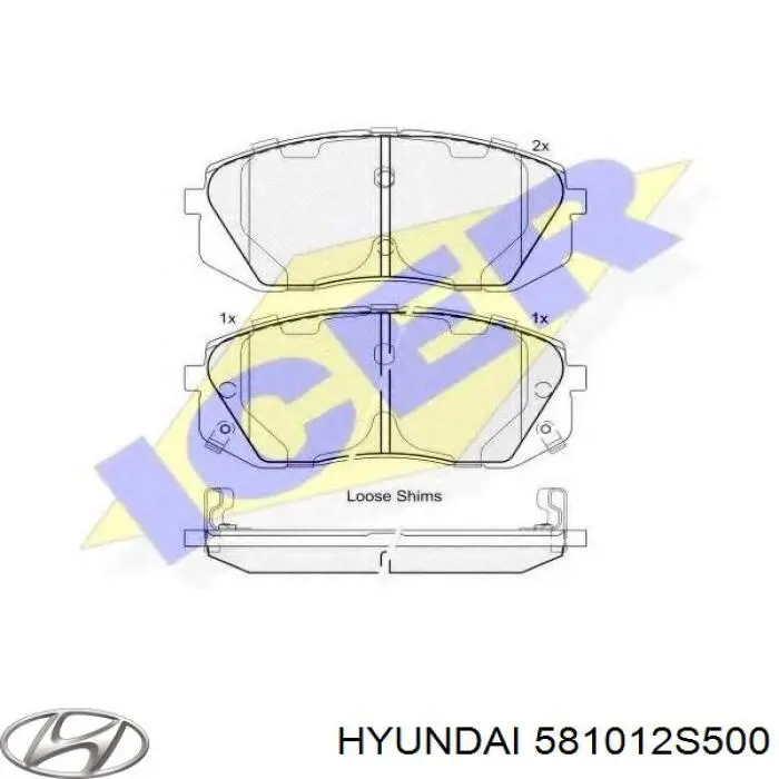 Тормозные колодки Hyundai/Kia 581012S500