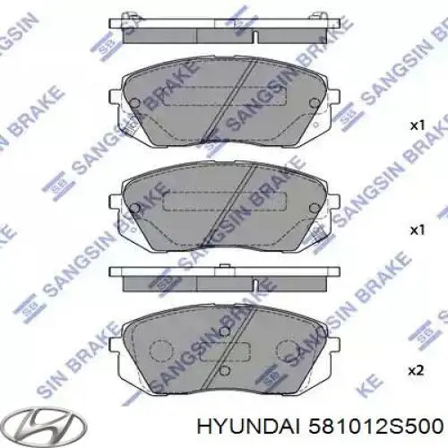 581012S500 Hyundai/Kia Колодки передние