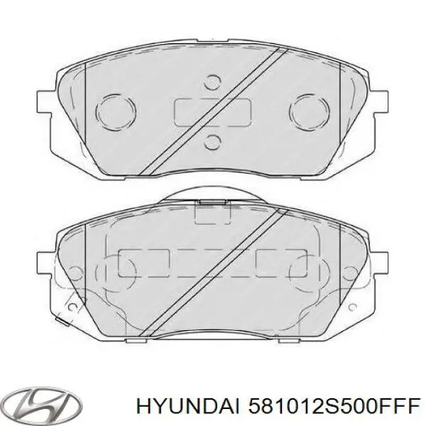 Передние тормозные колодки 581012S500FFF Hyundai/Kia