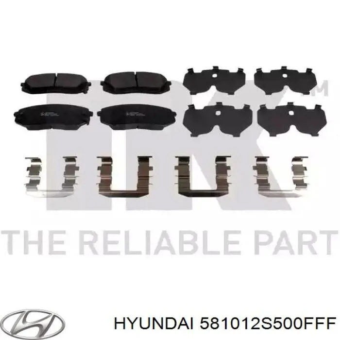 Тормозные колодки Hyundai/Kia 581012S500FFF