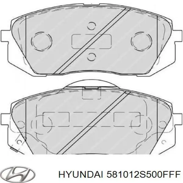 581012S500FFF Hyundai/Kia Колодки передние