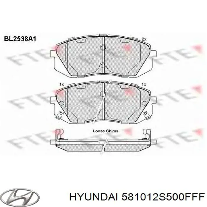 Колодки Hyundai/Kia 581012S500FFF цена, от 28.11 USD