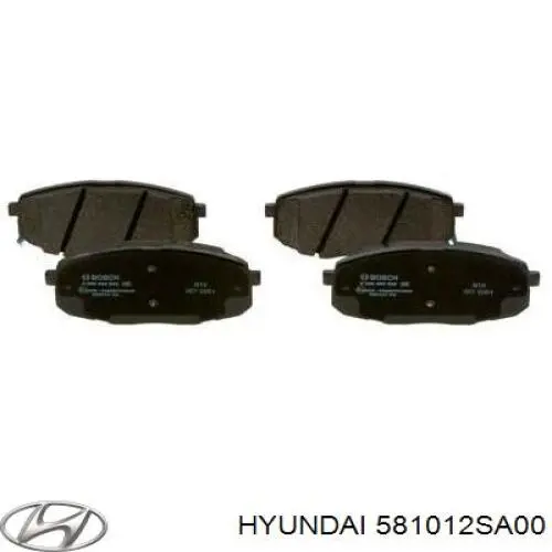Compre 581012SA00 Hyundai/Kia Sapatas do freio dianteiras de disco