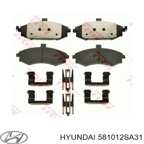 Тормозные колодки Hyundai/Kia 581012SA31