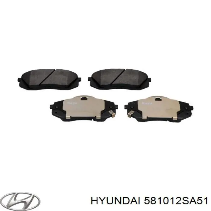 Передние тормозные колодки 581012SA51 Hyundai/Kia