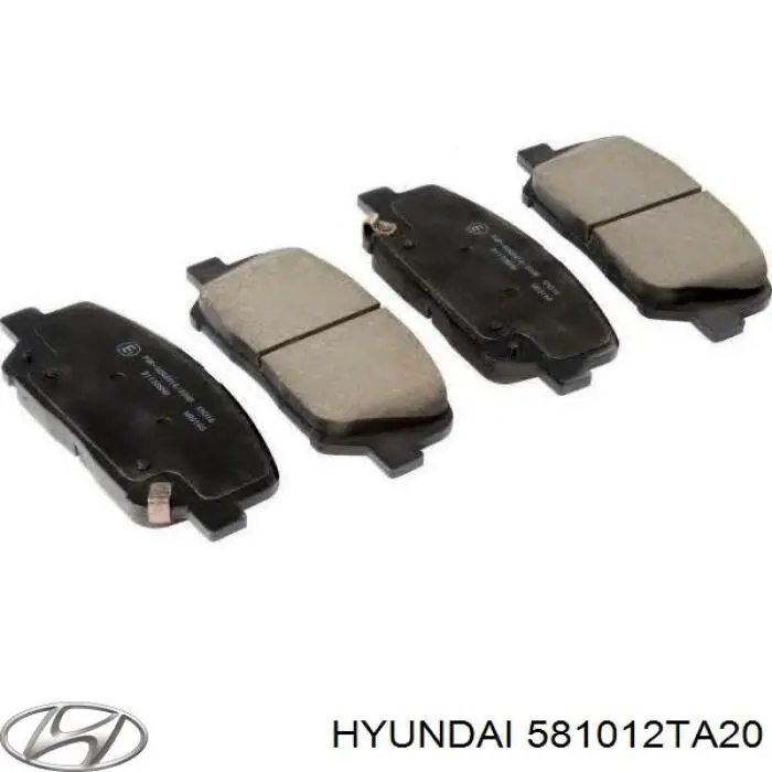 581012TA20 Hyundai/Kia колодки тормозные передние дисковые