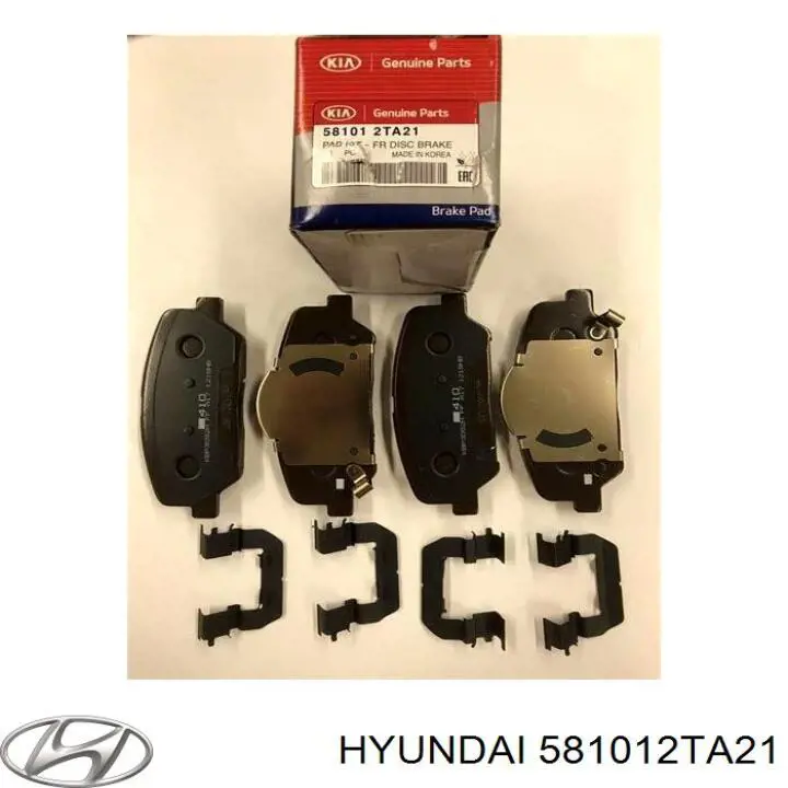 Колодки гальмівні передні, дискові 581012TA21 Hyundai/Kia