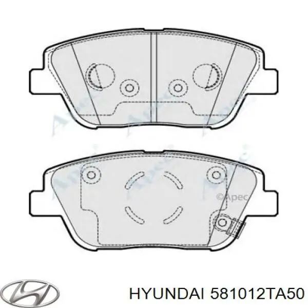 581012TA50 Hyundai/Kia колодки тормозные передние дисковые