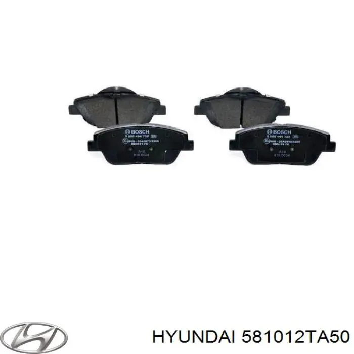 Колодки Hyundai/Kia 581012TA50 цена, от 21.40 USD