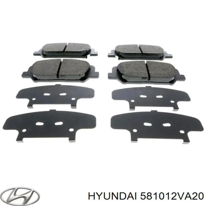 581012VA20 Hyundai/Kia колодки тормозные передние дисковые