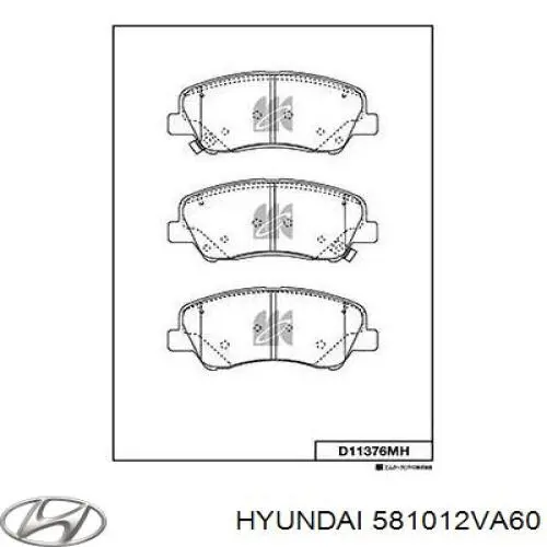 Купить 581012VA60 Hyundai/Kia Колодки тормозные