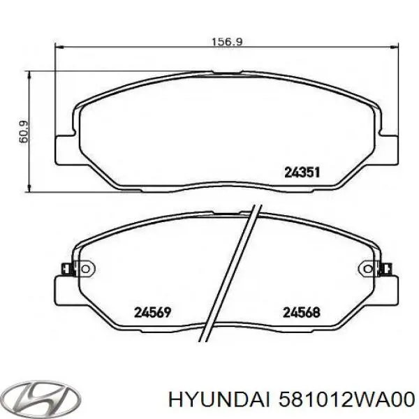 581012WA00 Hyundai/Kia Колодки передние