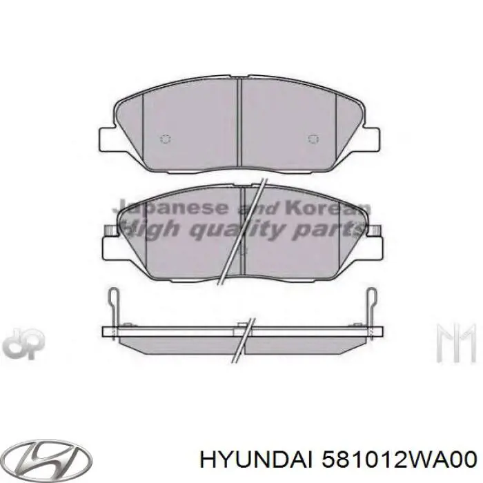 Купить 581012WA00 Hyundai/Kia Колодки тормозные