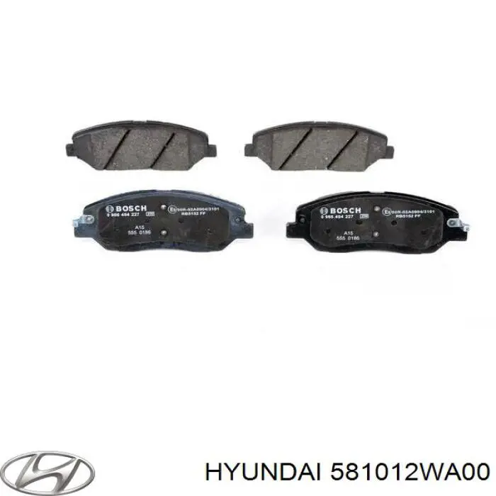 Передние тормозные колодки 581012WA00 Hyundai/Kia