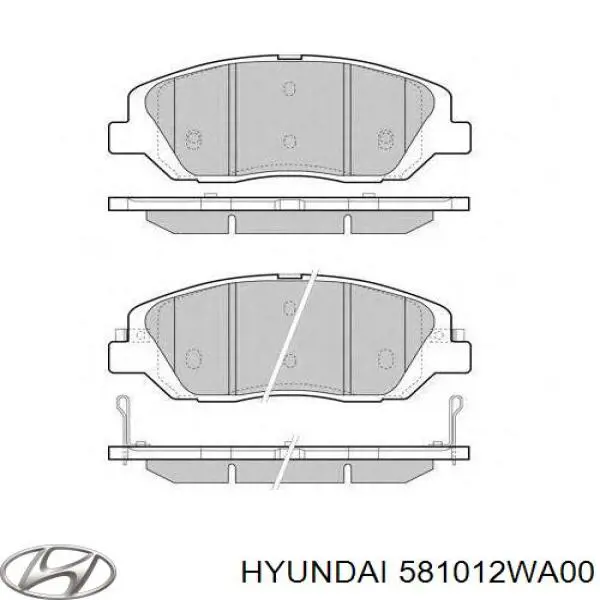 Купить 581012WA00 Hyundai/Kia Колодки тормозные