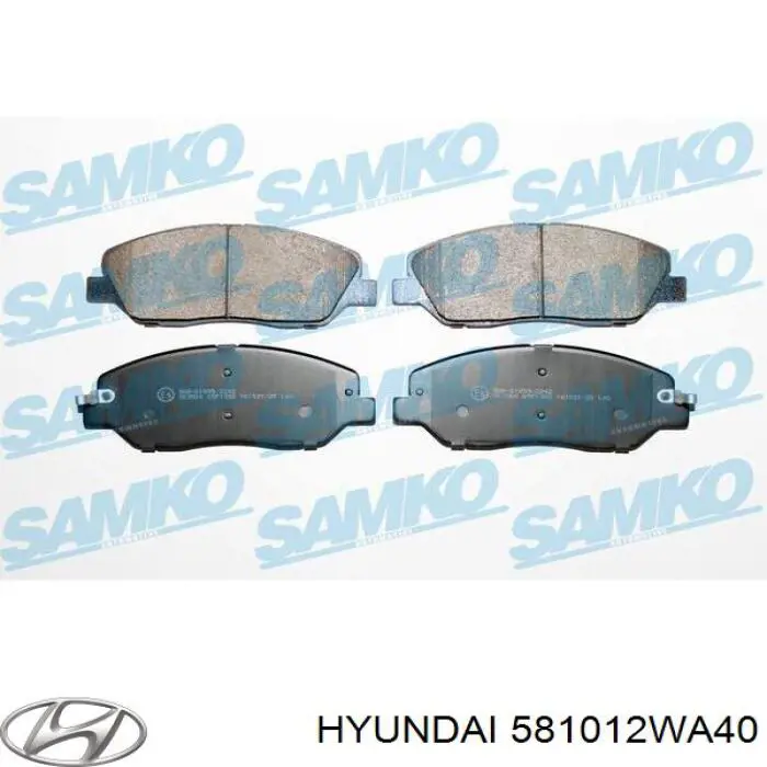 Передние тормозные колодки 581012WA40 Hyundai/Kia