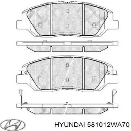 Купить 581012WA70 Hyundai/Kia Колодки тормозные