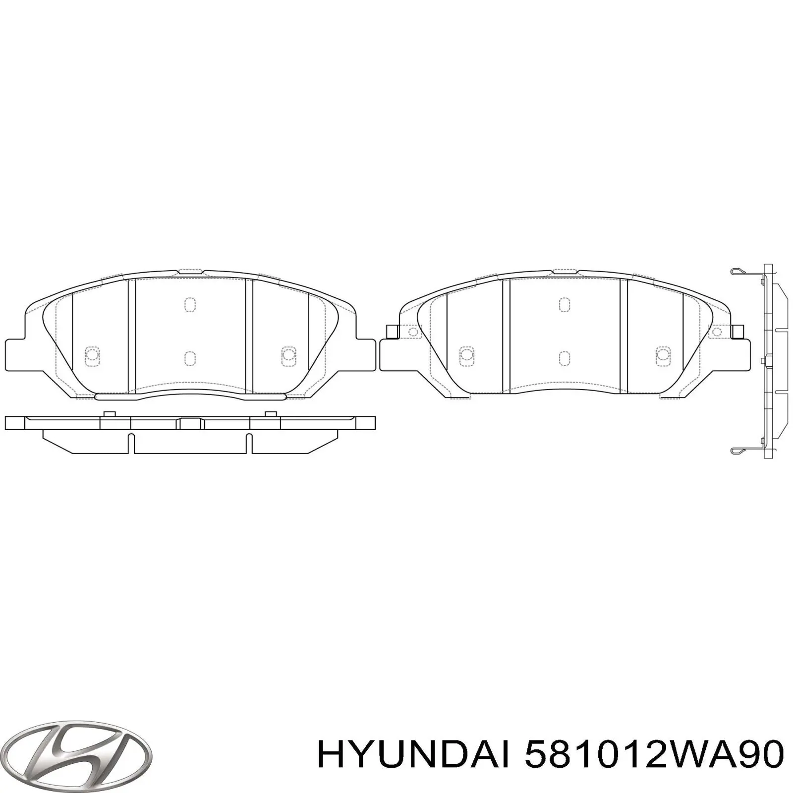 Колодки Hyundai/Kia 581012WA90 цена, от 20.27 USD