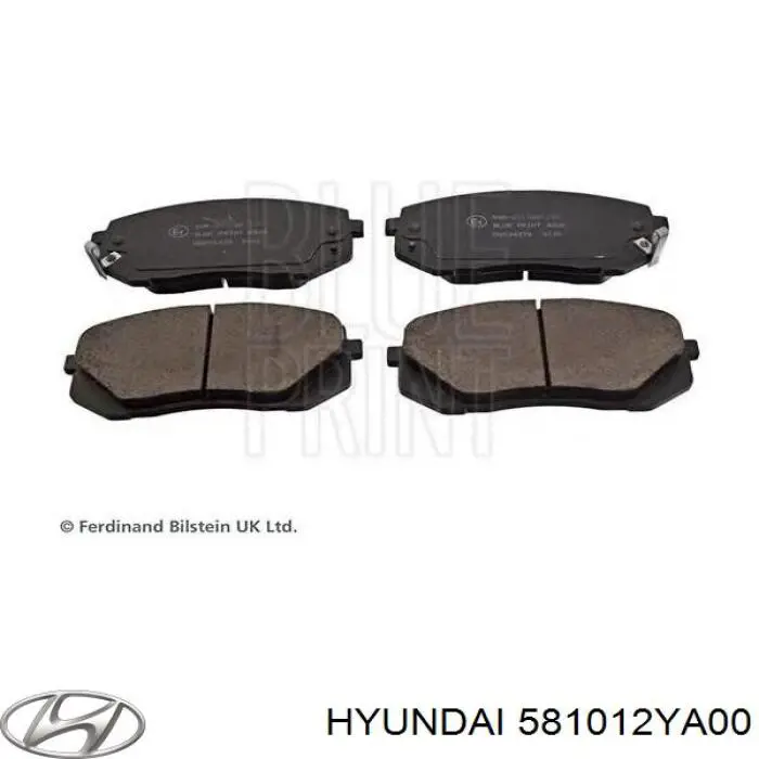 581012YA00 HYUNDAI Pastillas de freno delanteras original y equivalente