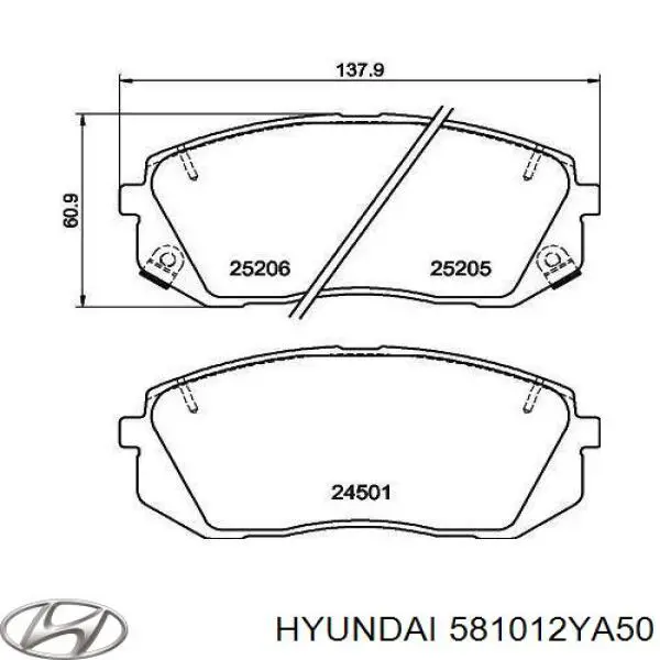 Колодки Hyundai/Kia 581012YA50 цена, от 37.55 USD