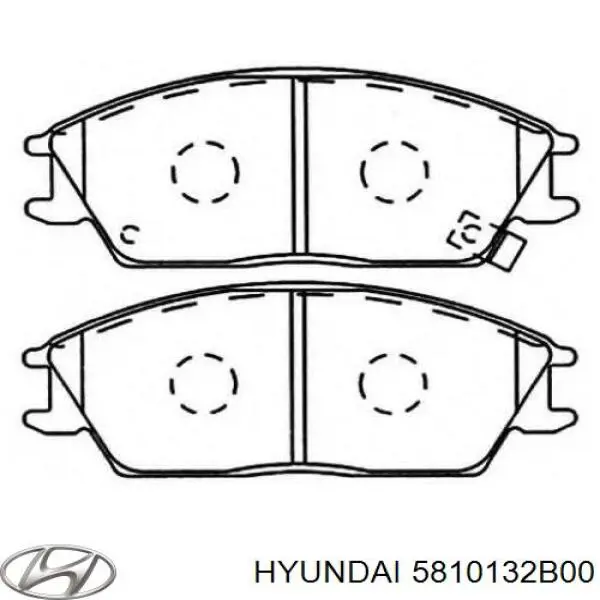 5810132B00 Hyundai/Kia колодки тормозные передние дисковые