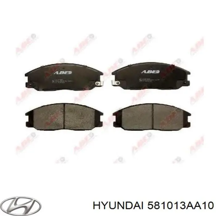 Передние тормозные колодки 581013AA10 Hyundai/Kia